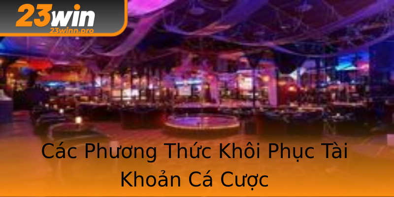 Các Phương Thức Khôi Phục Tài Khoản Cá Cược Các Phương Thức Khôi Phục Tài Khoản Cá Cược